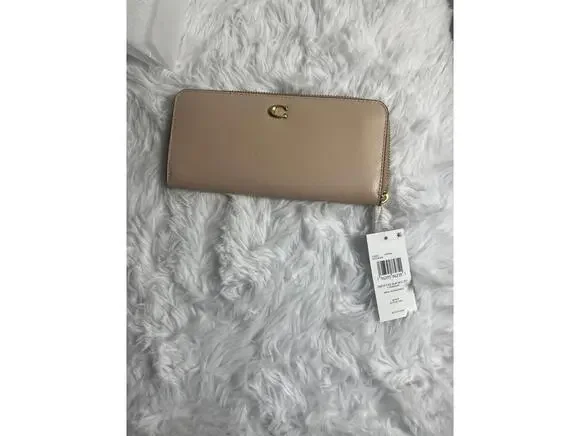 Coach Zip-Around Wallet in Nude Leather - Picture 1 of 6